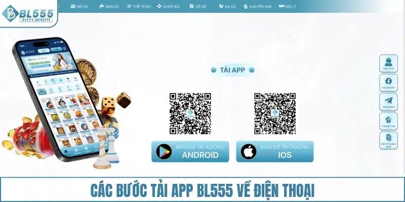 Các bước tải app BL555 về điện thoại
