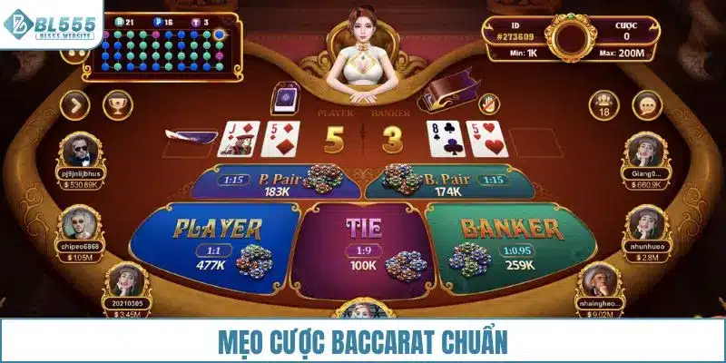 Mẹo cược Baccarat BL555 chuẩn