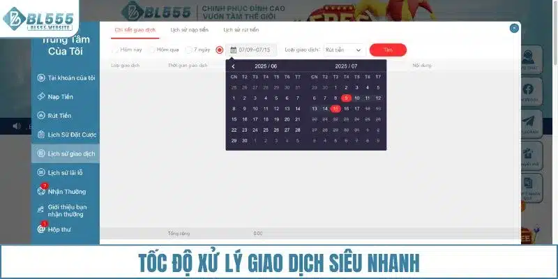 Tốc độ xử lý giao dịch siêu nhanh